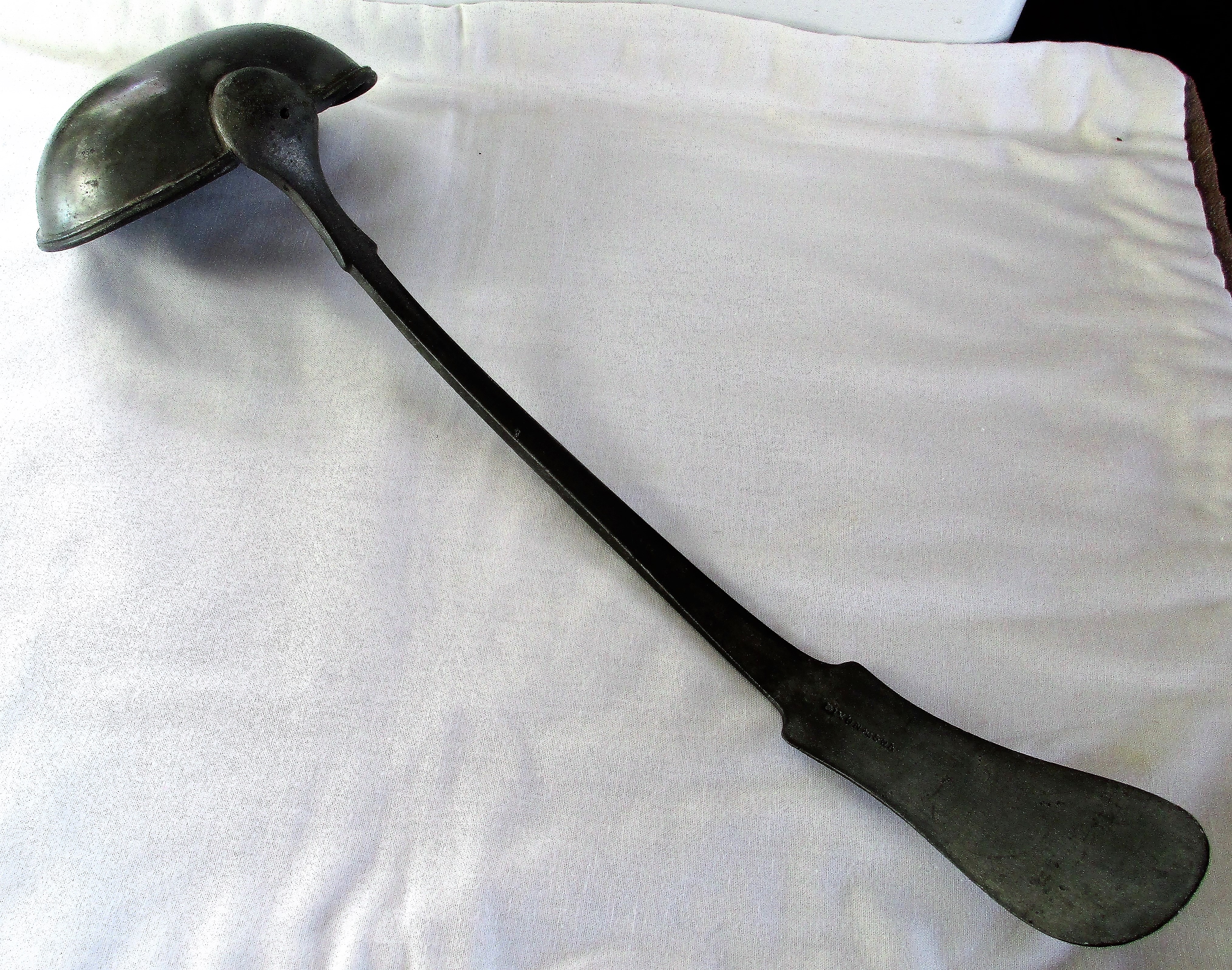 Antique English Georgian Pewter Ladle ~ Dixon & Son - Image 2